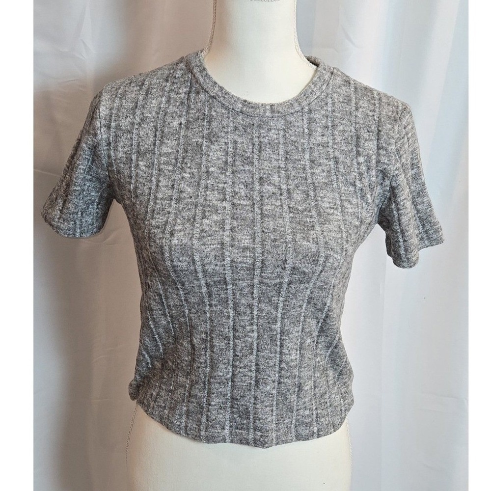 Zara Womens Sweater Medium Stretch Knit Pullover Casual Minimalist Top